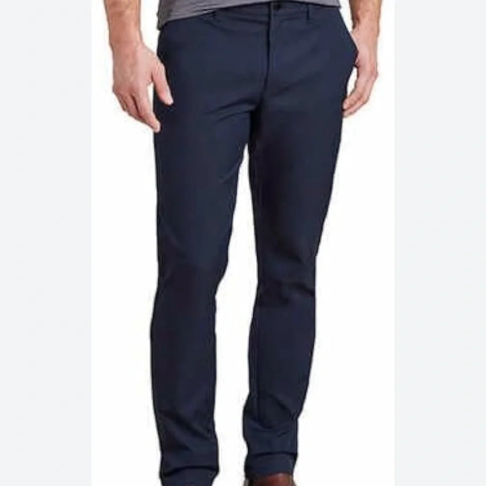 English laundry men size 36/32 straight leg flat front pants, black color (NWOT)